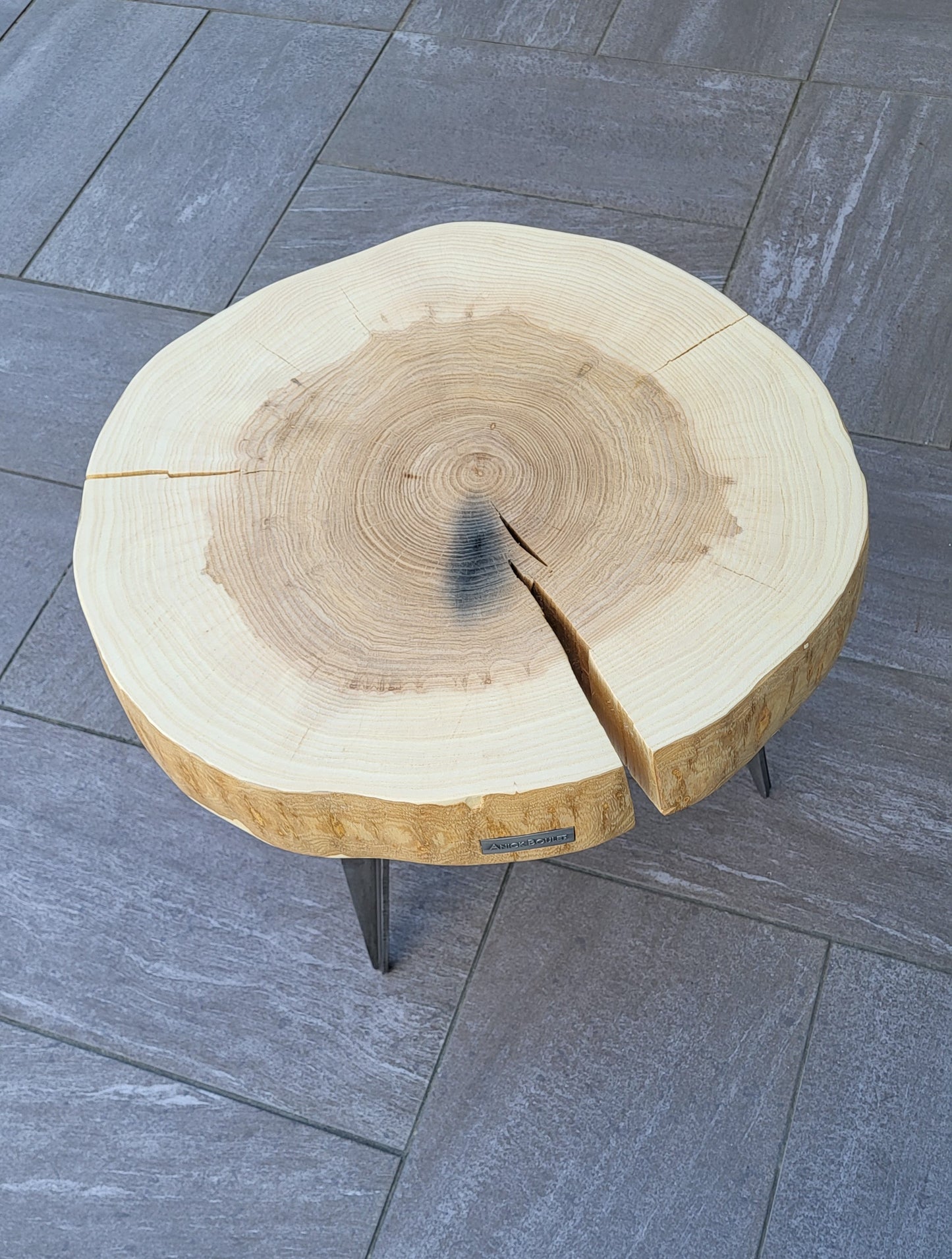 Table with steel legs
