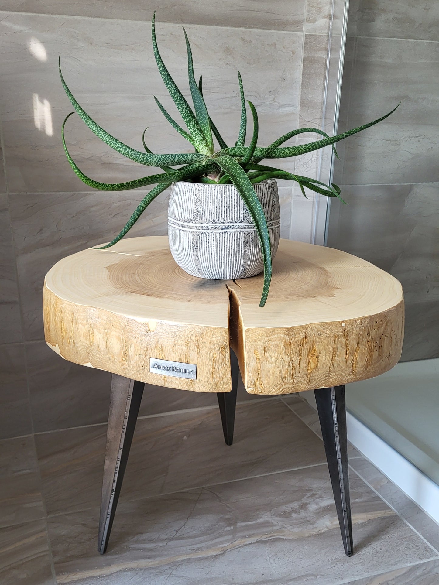 Table with steel legs