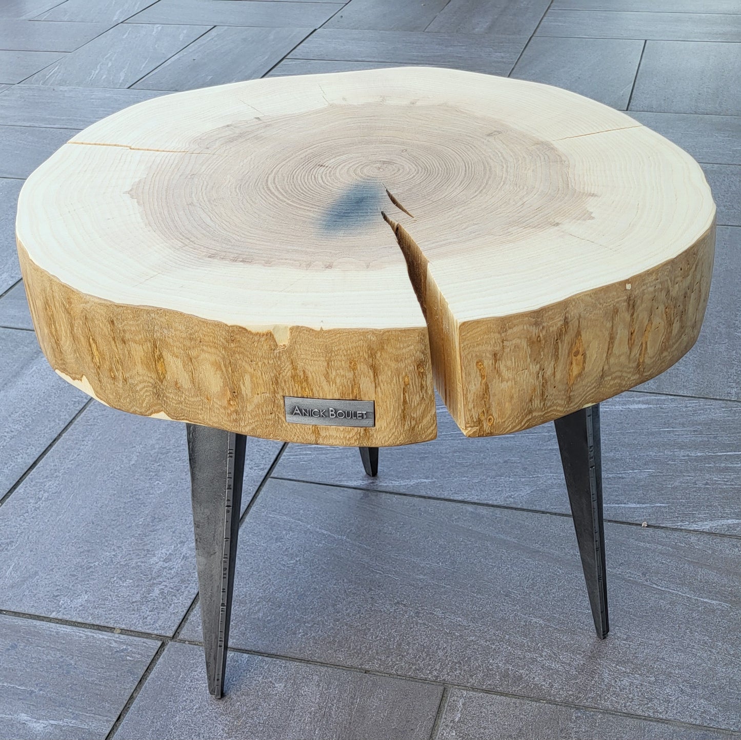 Table with steel legs